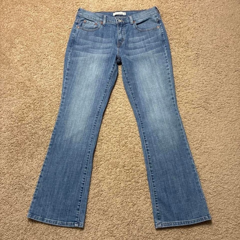 Levi's 515 Bootcut Low Rise Stretch Blue Jeans Size 6 Short Vintage Western Y2K